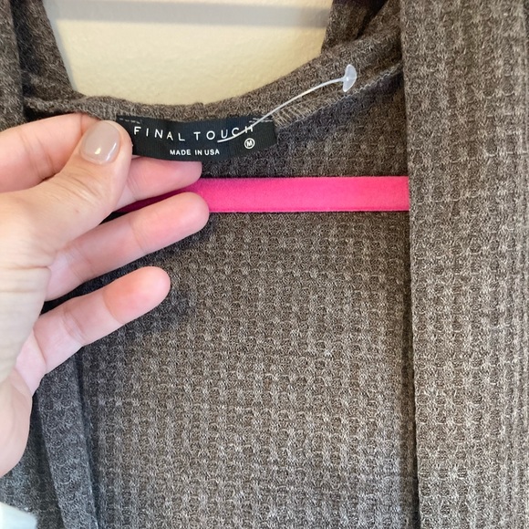 Final Touch Waffle Knot Cocoon Sweater - Picture 2 of 4